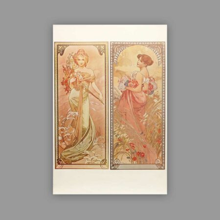 Alphonse Mucha. Reprint 1972. Seasons: Spring/Summer