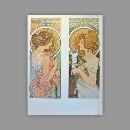 Two Maidens by Alphonse Mucha. Reprint 1972