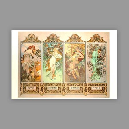 Alphonse Mucha Les Grands Quatres Saisons reprint 1972